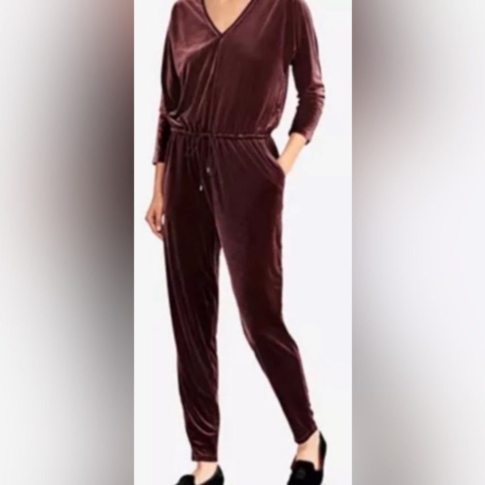Ralph Lauren burgundy velvet jumper